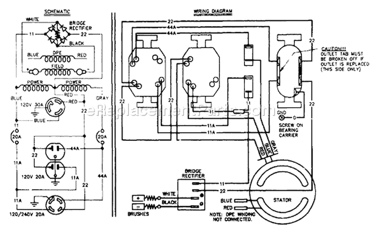 Page B Diagram and Parts List for 8983-2 S5002 Briggs and Stratton Generator